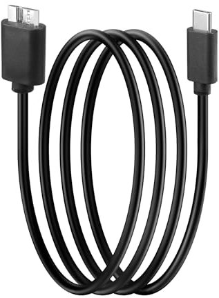 YACSEJAO Cable de disco duro Micro B a USB C 3FT/1M USB tipo C a Micro B disco duro externo carga rápida cable de sincronización