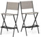 KOMFOTTEU 2er Set Gartenstühle, Barstühle klappbar mit Fußstütze, Barhocker Tresenhocker bis 150kg, Klappstühle für Balkon, Garten (Braun)