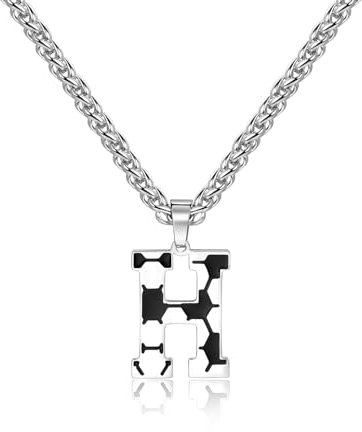 Lantine Fußball Buchstaben Halskette Fußball Anhänger Edelstahl Buchstaben H 55cm Kette Fußball Geschenke