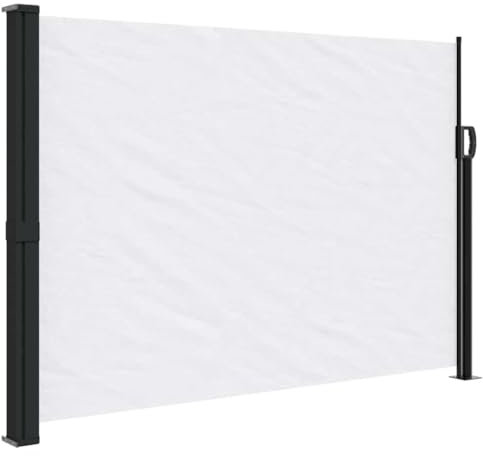 vidaXL Auvent latéral rétractable Blanc 140x300 cm, écran d’intimité de Jardin, Brise-Vue de Balcon, écran d'extérieur, Brise-Vue d'extérieur