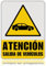 LEIASA Cartel Salida Vehículos - 21x28 cm - Aluminio - Reflectante - Grosor 0.8 mm - Señal Salida Vehículos - Impresión UV - Resistente Exterior