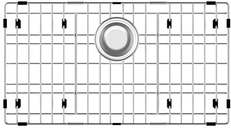 KIKIBRO Spülbeckenschutz für Küchenspüle, Gitterrost für den Boden der Spüle, Metall-Spülbeckenregal, unteres Waschbeckengestell, Edelstahl, 72,1 x 36,1 cm