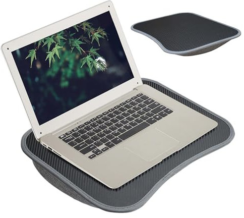 Knietablett für den Schoß – verstellbarer tragbarer Schoßtisch mit Kissen, Laptopständer | Multifunktionaler Arbeitsplatz für Bett oder Sofa, Schoßschreibtisch mit Telefonhalter, Schoßschreibtisch mit