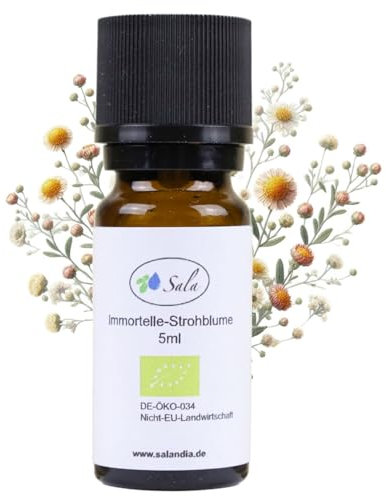 Sala Strohblumenöl Aroma Immortelle Öl naturrein BIO - zum Verzehr - 5 ml