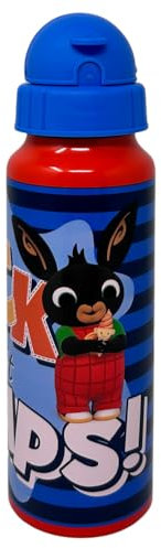 CARTOON Borraccia in alluminio con cannuccia Bing e Flop bottiglia 550 ml accessorio per bambini