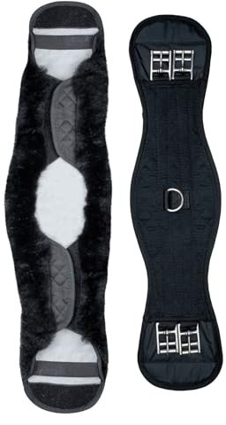 WALDHAUSEN Kurzgurt Lammfell, schwarz/schwarz, 50 cm