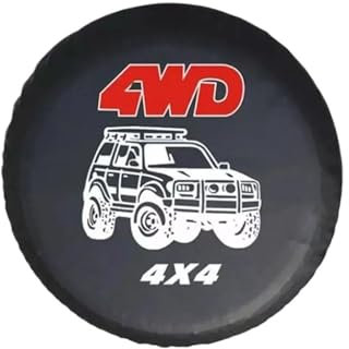VNSMM Reifenschutzhülle 14 15 16 17 Zoll 4WD 4x4 PVC Leder Ersatzrad Reifenhülle Tasche Tasche Schutz Autoreifen Reifentaschen(16inch)