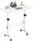 HOMIDEC Height Adjustable Standing Desk, 80x40cm Mobile Small Desk, Portable Home Office Computer Desks with Wheels, Modern Simple Style Desks for Bedroom, Living Room, Office, White