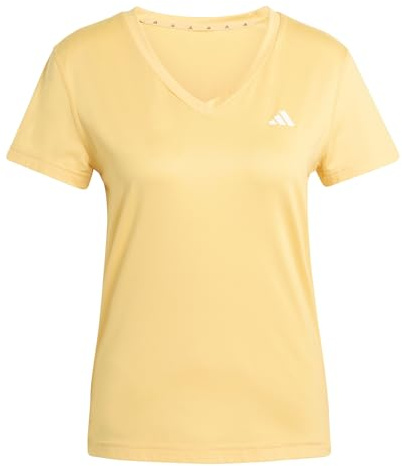 adidas Women's Workout Essentials V-Neck T-Shirt, Semi Ice Tangerine, L