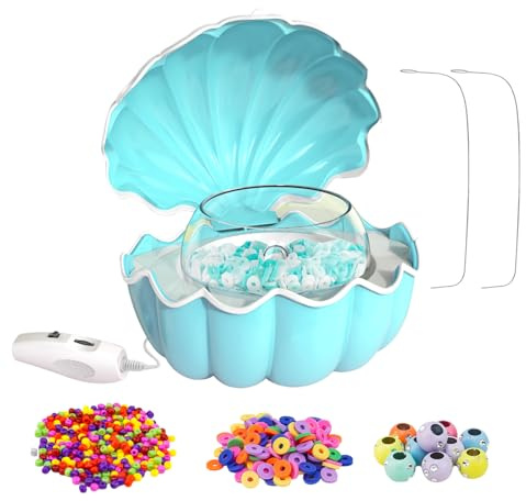 Seed Bead Spinner - Bead Spinner Bowl | Nadeln mit großen Augen | elektrische Perlen Spinner | Elektrische Muschelperlen Spinner | Einstellbare Perlenmaschine USB