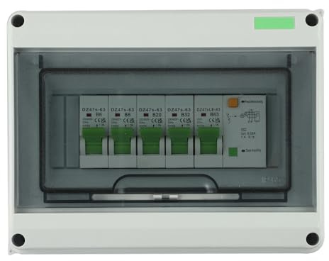 Sicherungskasten, Verteilerkasten Aufputz 1 Stück wasserdichter Verteilerkasten, 4-Wege-wasserdichter, 63 A, AC220 V, Auslaufschutz, Leistungsschalter