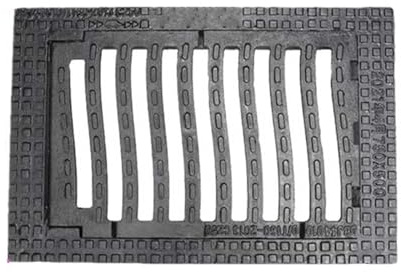Griglia di Scarico Rettangolare per Esterni, Piastra di Copertura per Fognatura in Ghisa Duttile, per Prevenire Intasamenti, per Giardino, Patio, Garage, Cortile