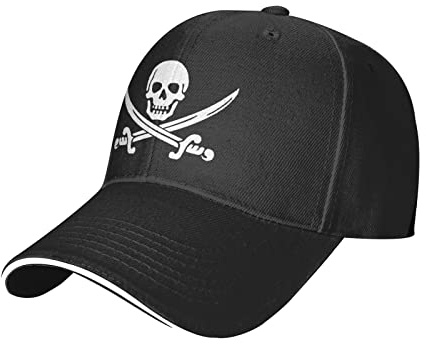 Baseballkappe Totenkopf Schwerter Pirat Baseball Cap Unisex Basecap Baseball Waschbare Trucker Cap Für Running Outdoor Sport