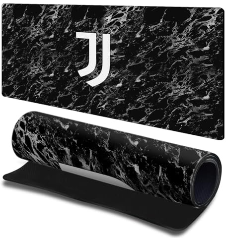 Head Case Designs Licenza Ufficiale Juventus Football Club Marmo Nero Logo Cresta 23.62 x 11.81 x 0.12 Inches (600 x 300 mm) - L Tappetino per Mouse E Scrivania da Ufficio per Giochi Tastiera PC