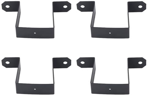 Fabater Fascette per Pali da 4x4 Pollici, Staffe per Morsetti per Tubi Quadrati per Montaggio su Tubi a Forma di U, Installazione Semplice, Supporto per Pali di Recinzione