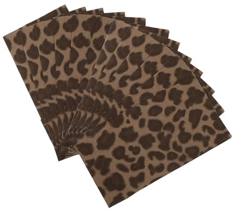 50 Stück Papiertüten mit Leopardenmuster, Kekstüten aus Papier | Party und Feiertag, Leicht zu Tragen, Reißfest und Geruchslos, für Snacks, Pommes, und Verpackung