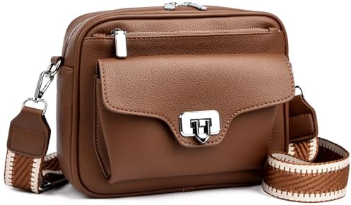 Myhozee Handtasche Damen Klein Umhängetasche Damen Tasche Crossbody Bag Veganem Leder Schultertasche Handytasche zum Umhängen mit Verstellbar Abnehmbar Breiter Gurt