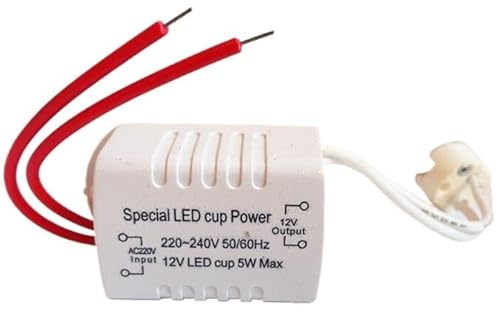 ZXAOMMBEA LED Hochleistungselektronik 20 bis 12 V Lampe Cup MR16 1 W 2 3 4 5 LED-Treiber Stromversorgung dedizierter Scheinwerfer