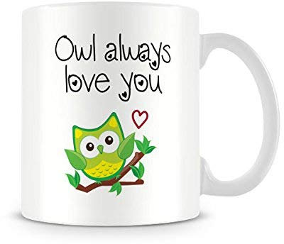 Behind The Glass - Owl Always Love You - Printed Funny Valentine's Mug - Great Gift/Present Idea, Ceramic, 11fl.oz.