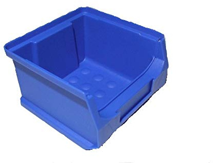 Stapelboxen Lagerbox Schraubenbox Gr. 1 blau 100x100x60 mm Business Made in Germany Sichtlagerbox 20 Stück
