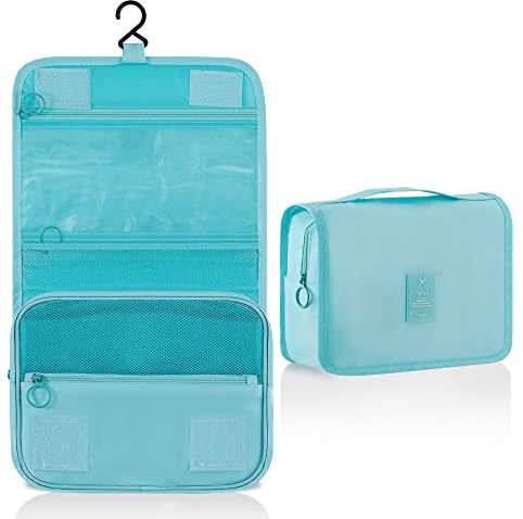Larlary Trousse de Toilette,Trousse de Toilette Voyage,Sac de Toilette Imperméable et Suspendu (Green)