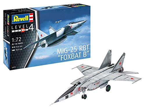 Revell-MiG-25 RBT Foxbat B Kit di Modelli in plastica, Multicolore, 1/72, 03878