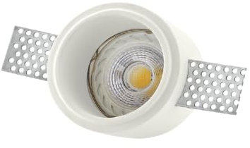 MAZZOLA LUCE faretto bianco gesso gu10 led da incasso soffitto controsoffitto cartongesso tondo lampadina rientrata certificazione elettrica italiana