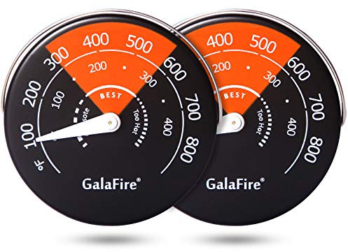 GALAFIRE 2PCS Wood Stove Thermometer Magnetic for Wood Burning Stove Burn Indicator for Gas Stoves Pellet Stove