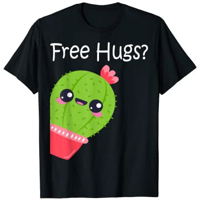 Lustiger Free Hugs Kaktus - Süßer Kaktus Zum Kuscheln T-Shirt