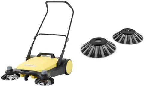 Kärcher Kehrmaschine S 6 Twin 2-in-1 (Seitenbesen für feuchtes Kehrgut, Max. Flächenleistung: 2500 m²/h, Seitenbesen, Kehrbehälter: 38 l, Arbeitsbreite: 860 mm, ergonomisch Schubbügel)
