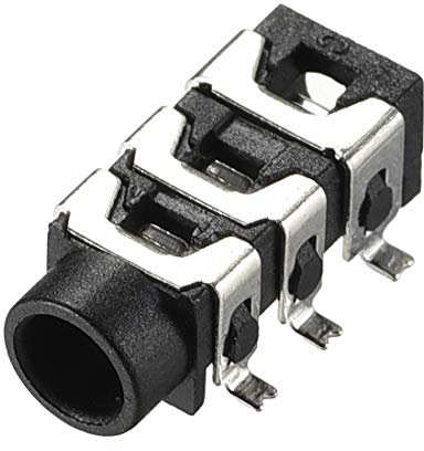 sourcing map 3.5mm Headphone Jack Female Socket Connector Stereo 6 Pins Plastic PCB Mount Black 20pcs