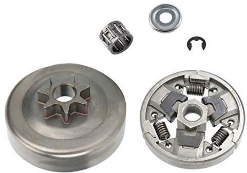 Hippotech Tamburo Frizione e Frizione a 7 Denti Passo 3/8 per Motosega Stihl 024, MS240, 026, MS 260 PRO, MS261