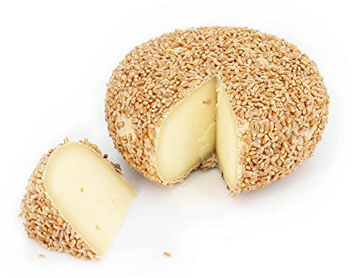 Ganzer Käselaib 1,2 kg - GRANAIO - PECORINO TOSCANO DOP aus CASENTINO - Im WEIZENRINDE gereift - 6 MONATE - Käse aus BERGSCHAFMILCH - Direkt aus Italien
