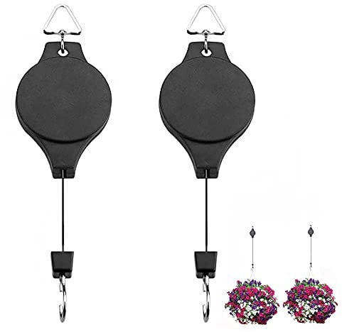 Srcasy 2 Stück Pflanzen Aufhängung, Hängende Blumenkorb Haken Aufhänger, Pflanze Halterung Haken, Haken Pflanzen Halter, Blumentopfhaken, für Blumenkorb Körbe Töpfe Pflanzen Vogelfutterautomat