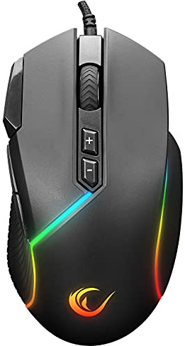 Rampage SMX-G39 Comfort USB 8 Makro+Extra Schuss Taste 7200dpi RGB LEDs Gaming Gaming Mouse Black