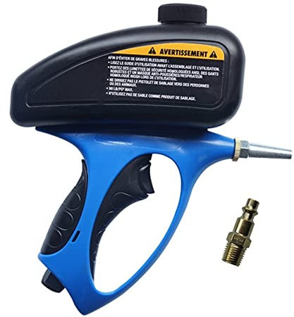 TOGEPP Tragbares Sandstrahlpistolen-Kit, Handheld-Schwerkraft-Anti-Rost-pneumatische Sandstrahlpistole mit Behälter, Sandstrahler zum Entfernen von Rostflecken (Color : B)