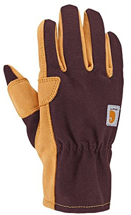 Carhartt Duch Kunstleder-Handschuh mit offener Manschette, Brombeere, Medium