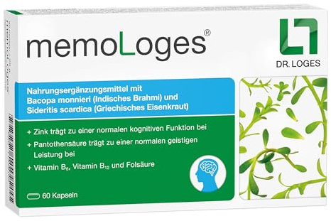 memoLoges - 60 Kapseln - Nahrungsergänzung mit Pflanzen-Extrakten | Zur Unterstützung der kognitiven Funktion und geistigen Leistung*