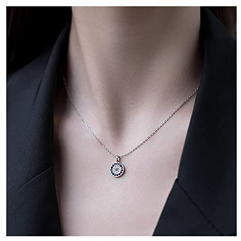 Inilbran Boho Crystal Evil Eye Choker Halskette Silber Griechisches Auge Halskette Choker Vintage CZ Demon Eye Anhänger Halskette Minimalistischer Schutz Halskette Kette Schmuck für Frauen und Mädchen