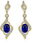 JewelryPalace Luxus Oval 2.2ct Erstellt Blau Saphir Ohrhänger Ohrstecker, Blauer Stein Schmuck Set, Ohrringe Silber 925 Mädchen Echt Silber Damen 925, Schmuck Ohrringe für Frauen Geschenke Vergoldet