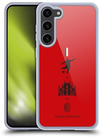 Head Case Designs Offizielle AC Milan Rot Wappen Muster Gel Handyhülle Hülle [Militärischer Schutzgrad] Kompatibel mit Samsung Galaxy S23+ 5G