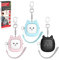 Lot de 3 alarmes personnelles pour femme – Réutilisables, approuvées par la police, 130 dB avec lumière LED, hommes, enfants et personnes âgées (bleu/rose/noir)