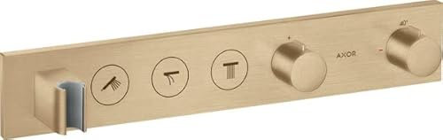 hansgrohe AXOR ShowerSolutions Thermostatmodul Select 530/90, Unterputz, 3 Verbraucher, Fertigset, Farbe: Brushed Bronze