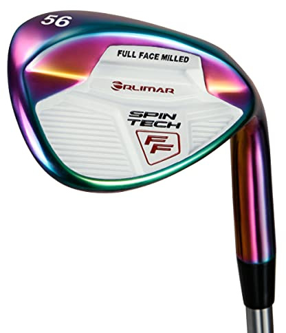 Orlimar Golf Spin Tech Full Face 56 Degree Sand Wedge, Iridescent Rainbow Men’s Right Handed