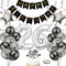 Yunchu Online Luftballon 26. Geburtstag Dekoration 26 Jahr Männer Frauen Black and Silber Party Deko 26. Geburtstag Männer Party Deko 26 Geburtstag Männer Deko Geschenk 26 jahre Geburtstag deko Ballon