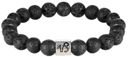 LODMLOER Steinbock Sternzeichen Lavastein Perlenarmband – Sternzeichen Herrenarmbänder Paare Studentenarmbänder Damenaccessoires, Steinbock
