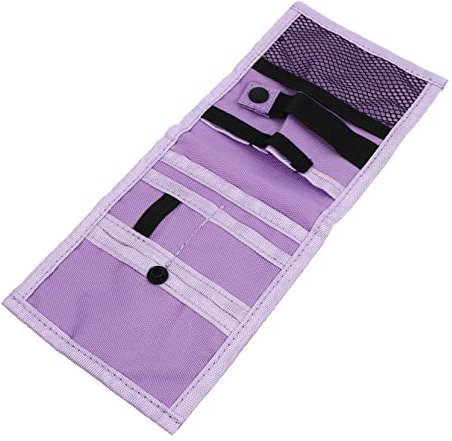 VALICLUD 1stk Arzt Brusttasche Stiftwerkzeug-gadget Friseurwerkzeug Aufbewahrungstasche Für Stifte Schreibwarentasche Für Die Schule Violett Oxford-stoff Arbeit Multifunktion Lichtstift