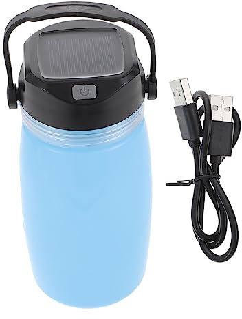 INOOMP 1Pc USB Borraccia a Ricarica Solare con Funzione Luminosa Tazza da tè da Esterno per Campeggio Ricarica per Casa Ufficio Viaggi