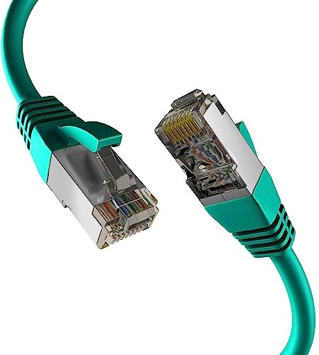 EFB-Elektronik - CAT. 8 Netzwerkkabel bis zu 40 Gbit - 20 m LAN Kabel Ethernet Kabel Patchkabel mit Knickschutz - PoE Übertragung von Daten und Strom - RJ45 Anschluss, S/FTP PIMF Schirmung - Grün