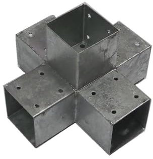 Wovar Pergola Eckverbinder verzinkt für 9 x 9 cm Pfosten Kreuzmodell - Pro Stück